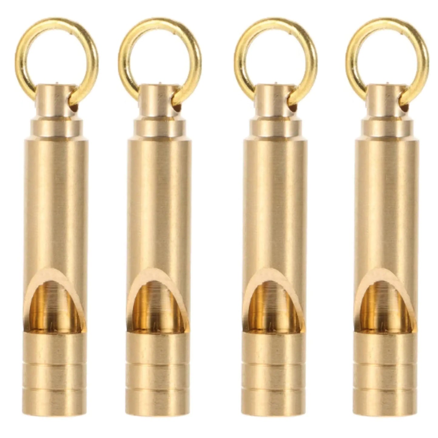 FUTURESTEPS Brass Emergency Whistles – 4 Pack