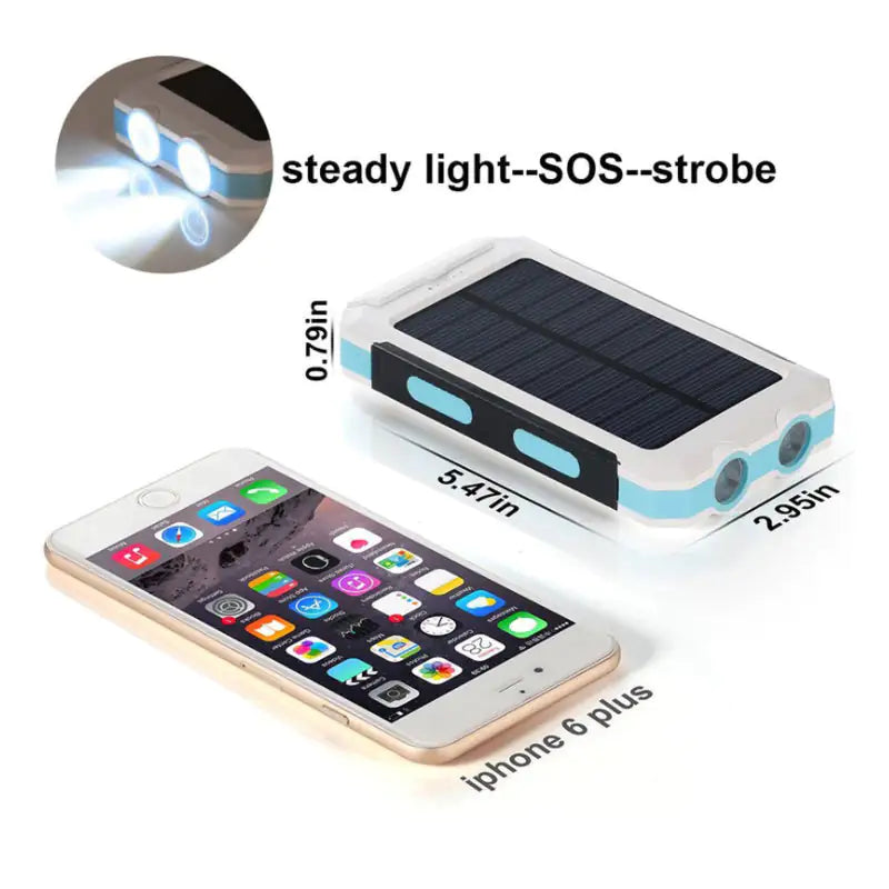 Jumbo 20,000mAh Waterproof Solar Power Bank