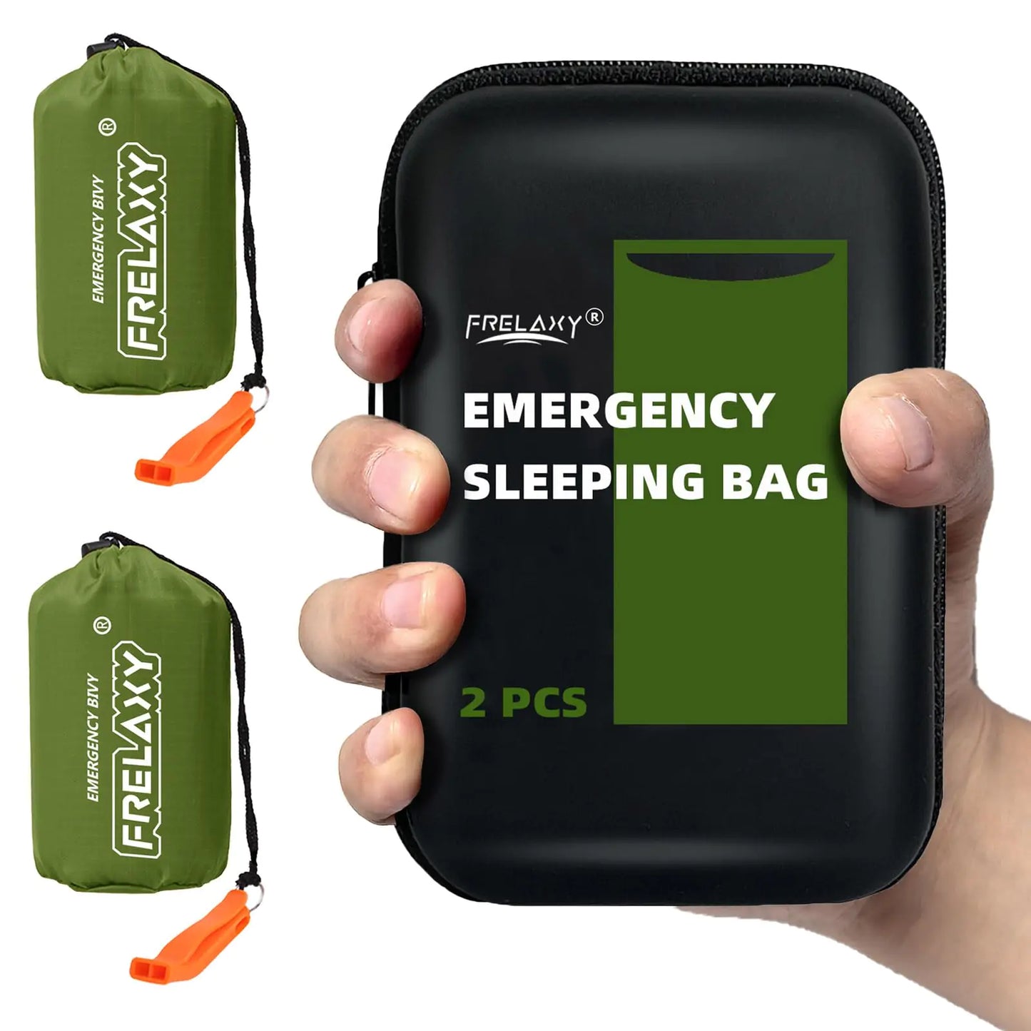 Frelaxy Emergency Sleeping Bag – 2-Pack (Extra-Thick & Compact)