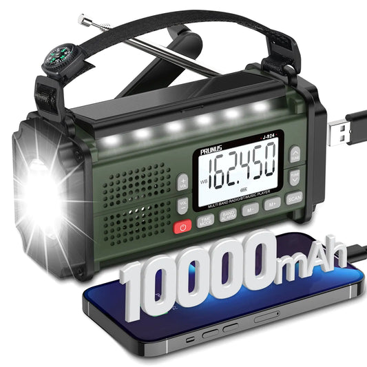 PRUNUS 924 Hand Crank Emergency Radio – 10,000mAh