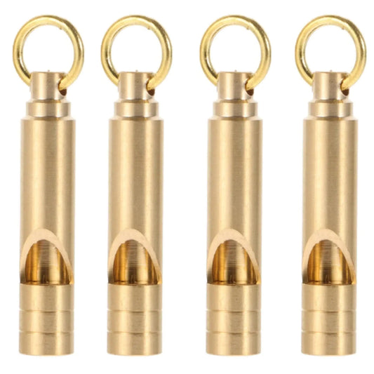 FUTURESTEPS Brass Emergency Whistles – 4 Pack