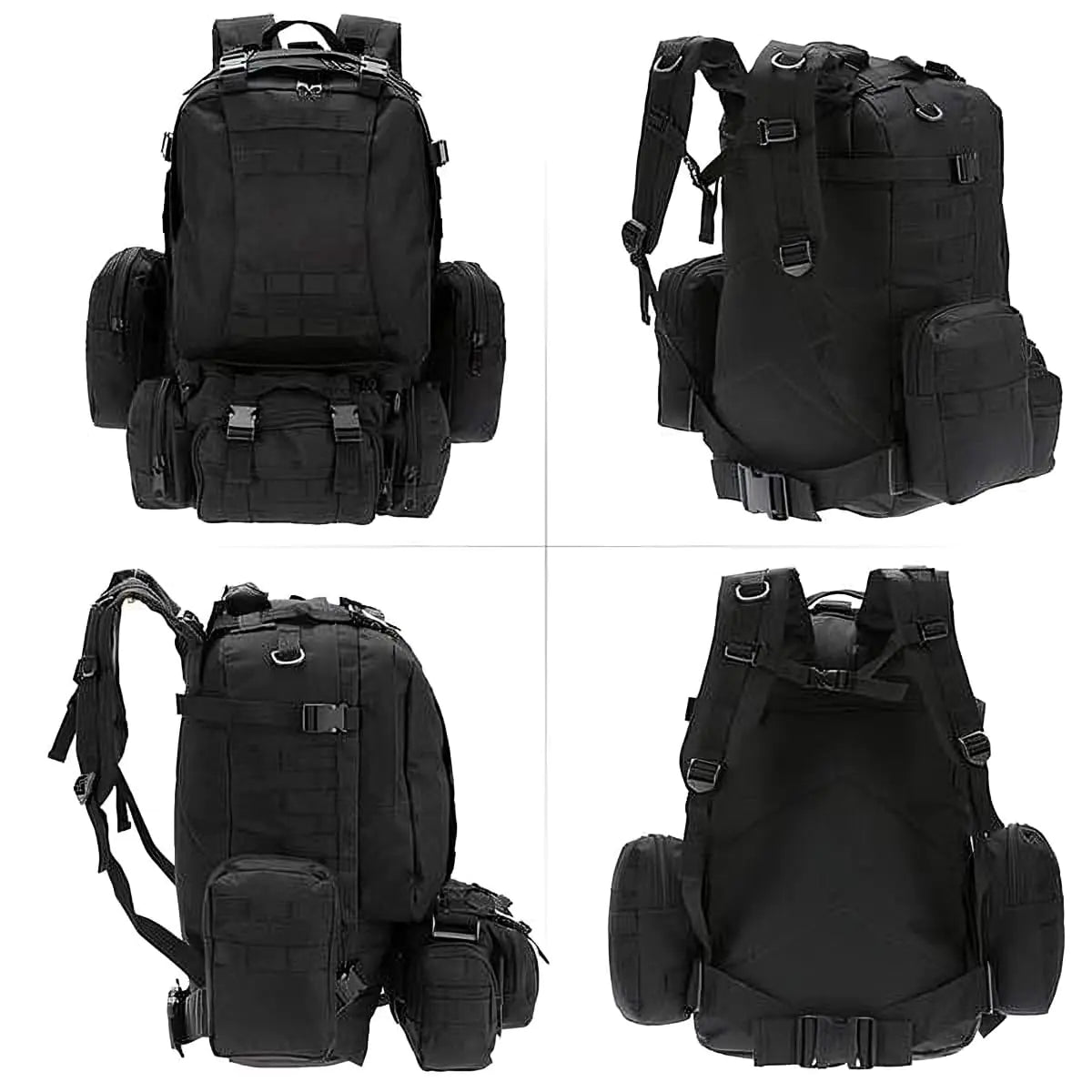 Stealth Angel Survival 50L Tactical Backpack – Black