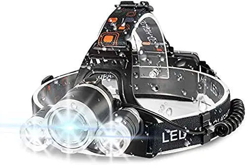 AUERVO Rechargeable LED Headlamp – 10,000 Lumens